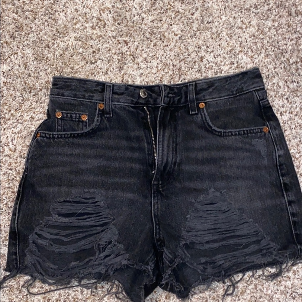 Topshop high waisted black shorts